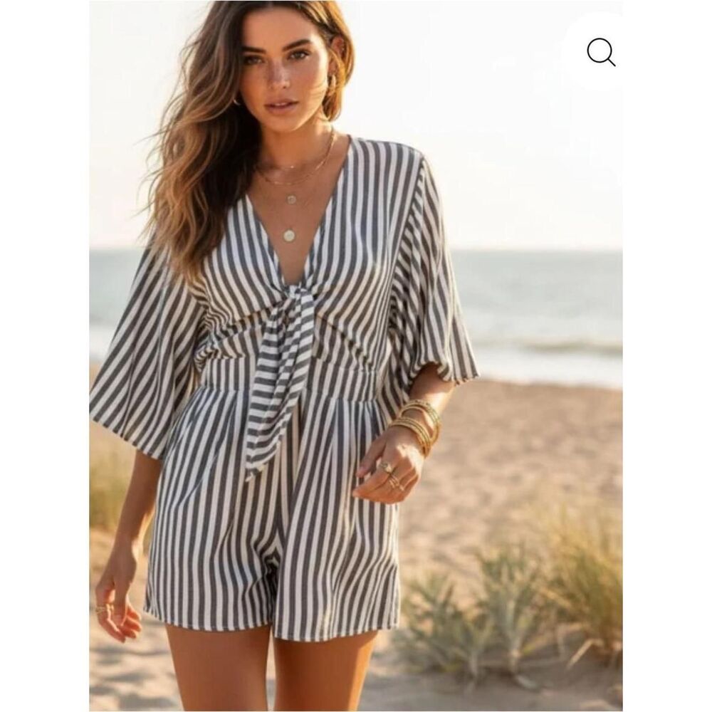 Flawless Women's Grey and White Jumpsuit